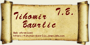 Tihomir Bavrlić vizit kartica